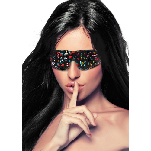 Tattoo Style Eye Mask - Black