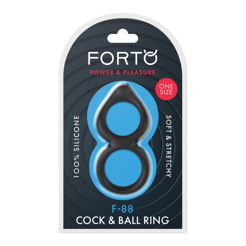 Anillo de Pene Double Ring F-88 Negro