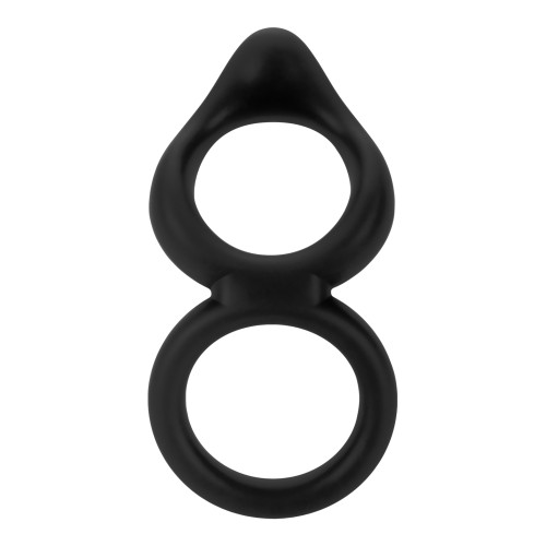 Anillo de Pene Double Ring F-88 Negro