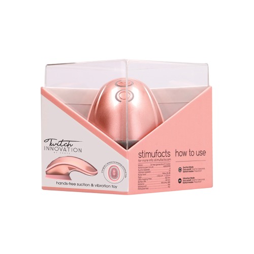 Shots Twitch Innovation Hands-Free Clitoral Stimulator - Rose Gold