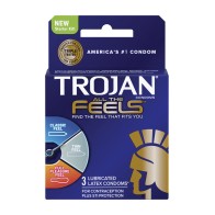 Trojan All the Feels Condom Pack of 3