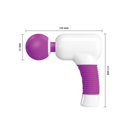 Pretty Love Fun Gun Massager - White/Fuchsia