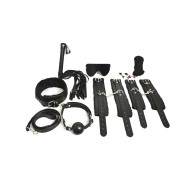 Kit de Bondage Plesur Everything de 12 Piezas - Negro