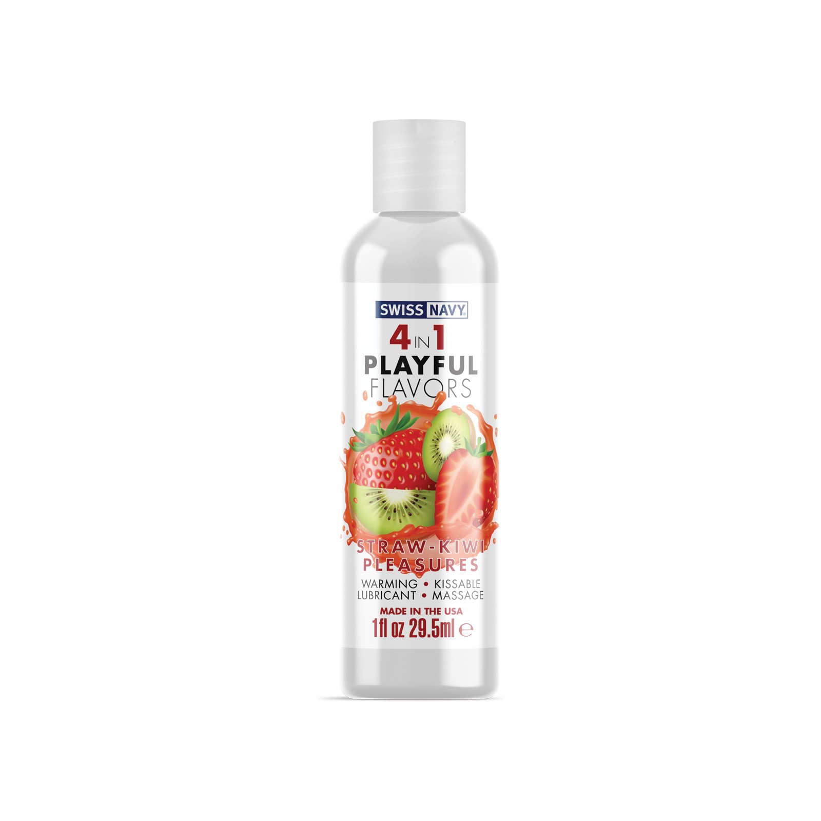 Swiss Navy 4 in 1 Playful Flavors Strawberry Kiwi Pleasure 1 oz