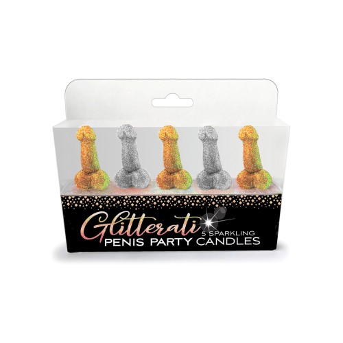 Glitterati Penis Party Candles Set of 5