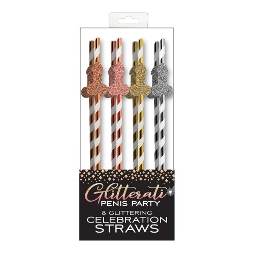 Glitterati Penis Party Straws for Fun Celebrations