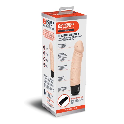 Powercocks 6.5 Realistic Vibrator Ivory