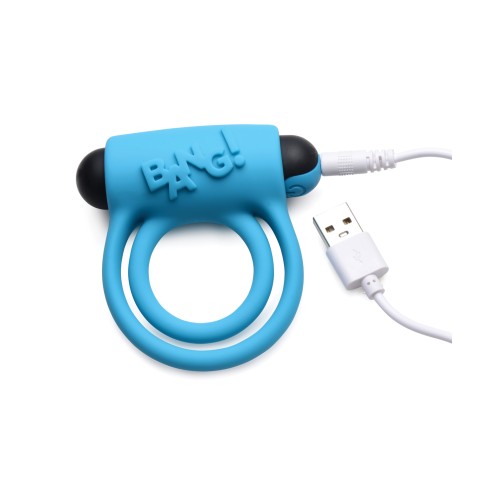 Bang Vibrating Cock Ring and Bullet Remote Control Blue