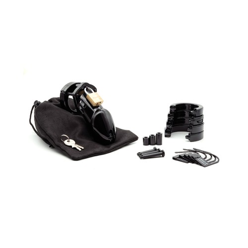 CB-6000 Cock Cage and Lock Set - Black