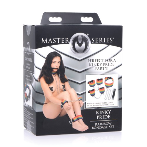 Master Series Kinky Pride Rainbow Bondage Set - Fun & Vibrant Play