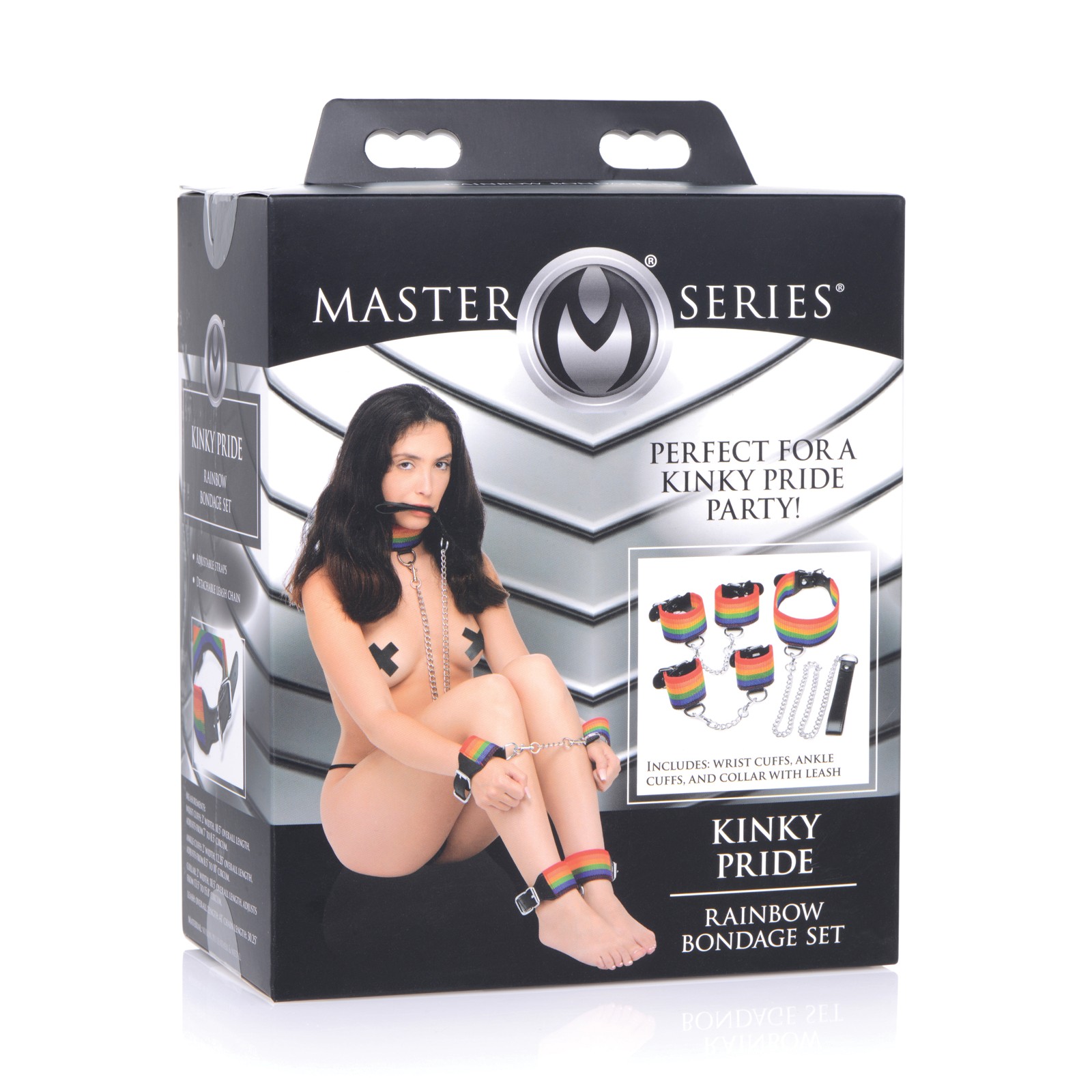 Master Series Kinky Pride Rainbow Bondage Set - Fun & Vibrant Play