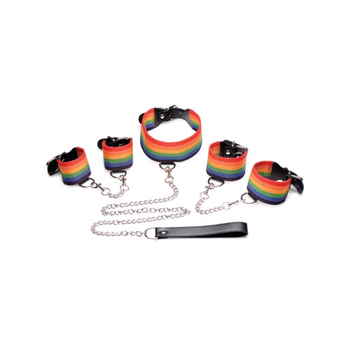 Master Series Kinky Pride Rainbow Bondage Set - Fun & Vibrant Play