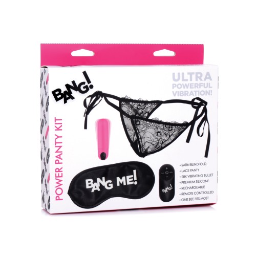 Bang! Power Panty & Blindfold Kit - Pink