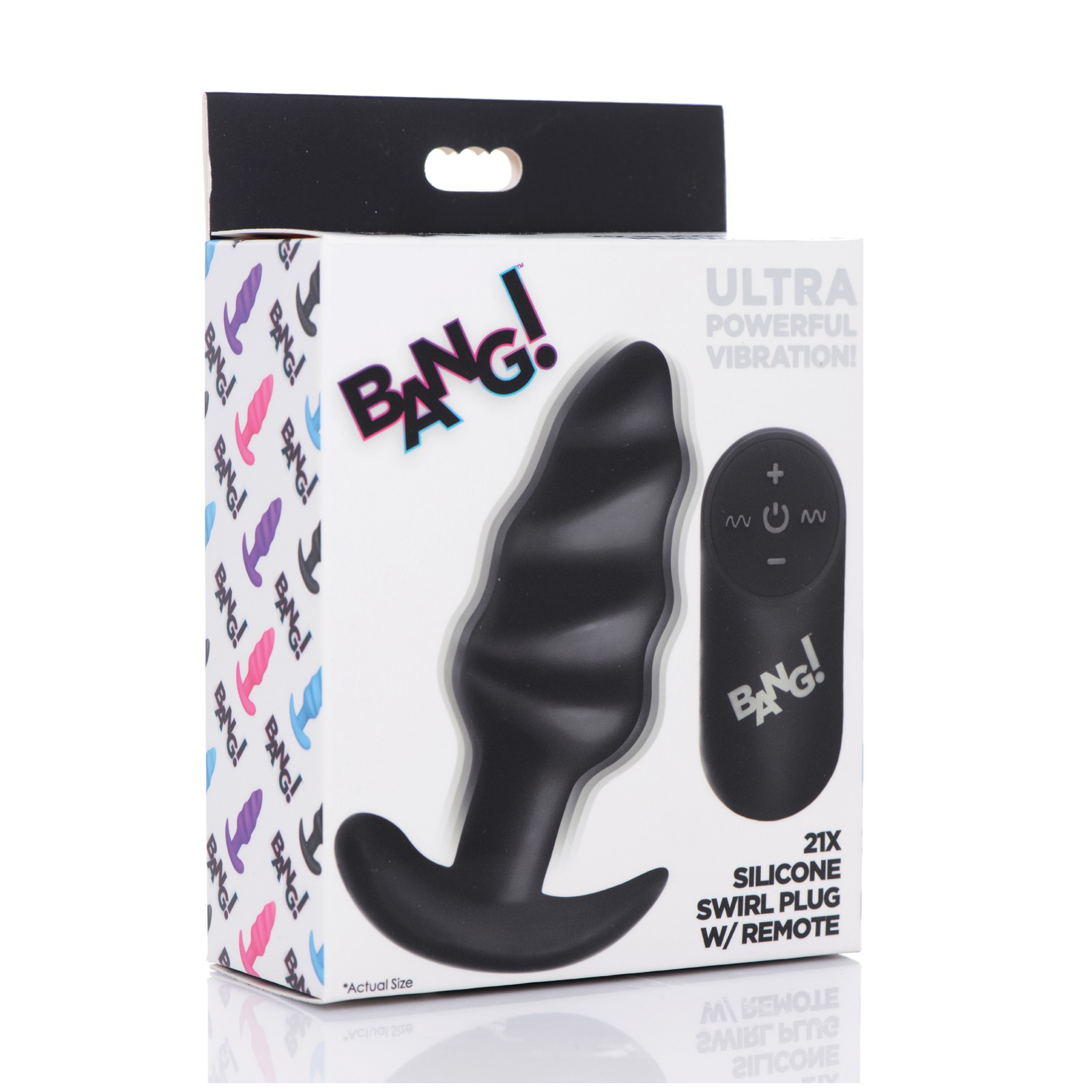 Bang 21X Vibrating Butt Plug with Remote Control - Black