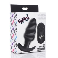 Bang Plug Anal Vibrante 21X con Control Remoto Negro