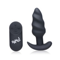 Bang 21X Vibrating Butt Plug with Remote Control - Black