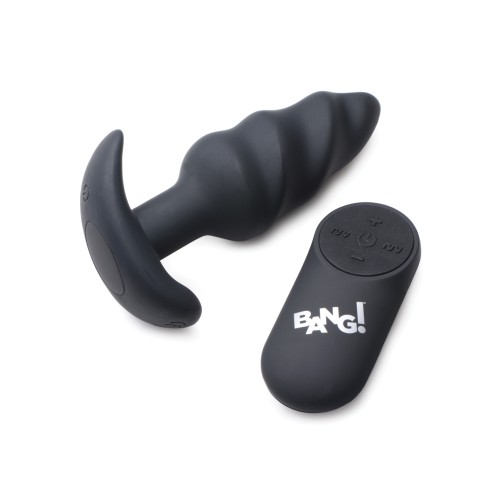 Bang 21X Vibrating Butt Plug with Remote Control - Black