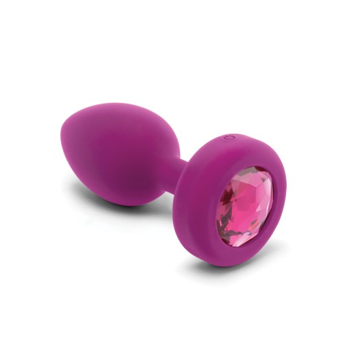 b-Vibe Remote Control Vibrating Jewel Plug - Fuchsia