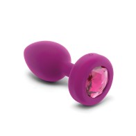 b-Vibe Remote Control Vibrating Jewel Plug - Fuchsia