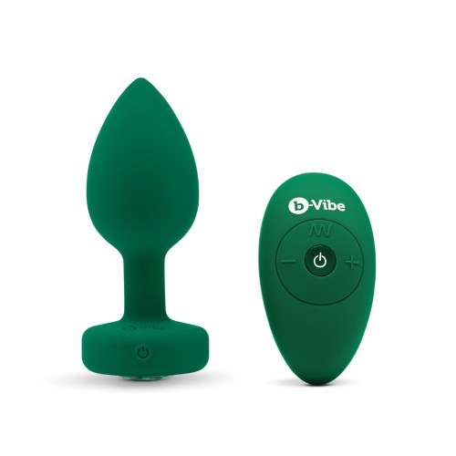 Plug Jewel Vibrador Control Remoto b-Vibe Verde Esmeralda