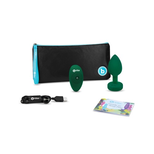 Plug Jewel Vibrador Control Remoto b-Vibe Verde Esmeralda