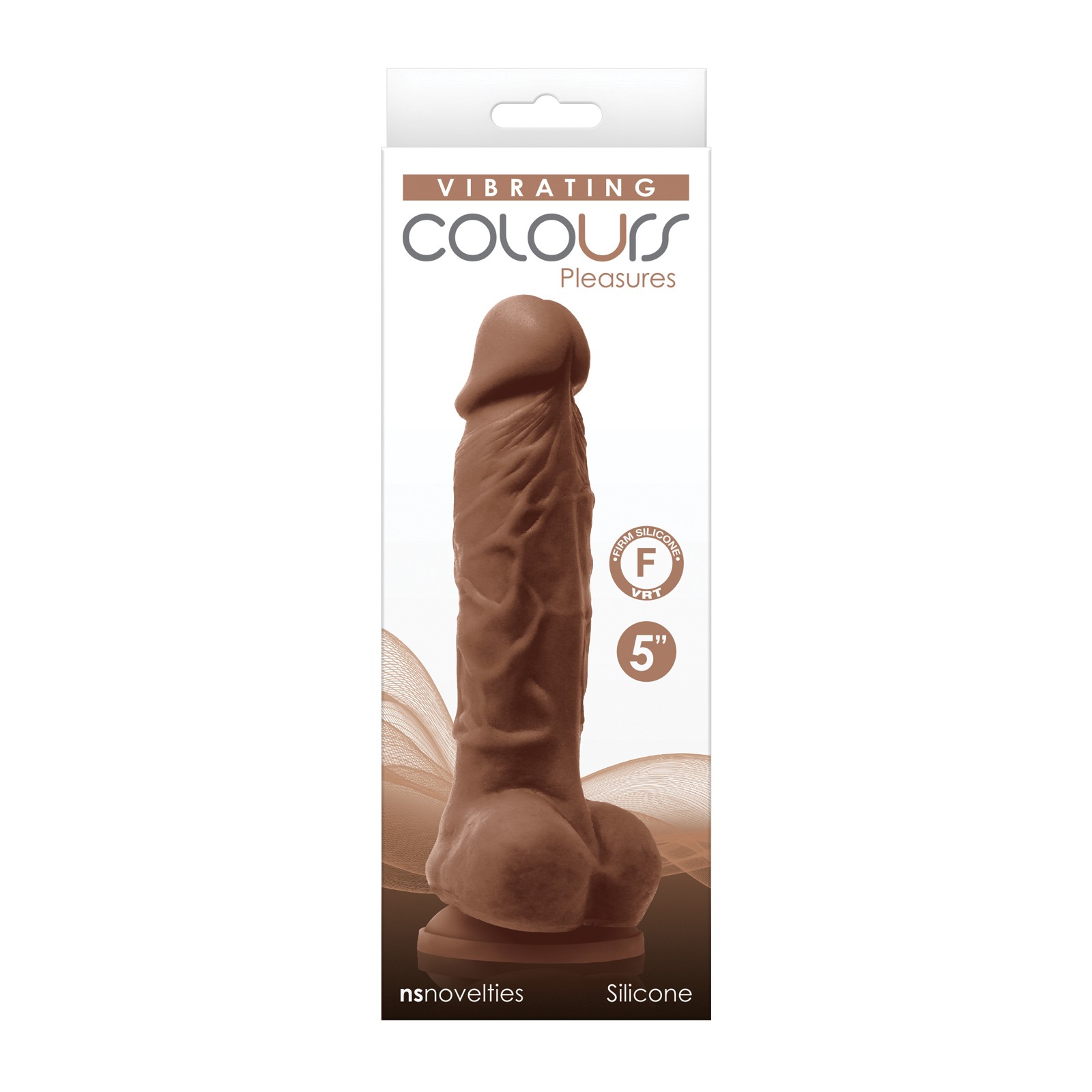 Colours Pleasures 5" Vibrating Dildo - Brown