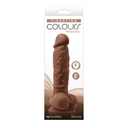 Colours Pleasures 5" Vibrating Dildo - Brown