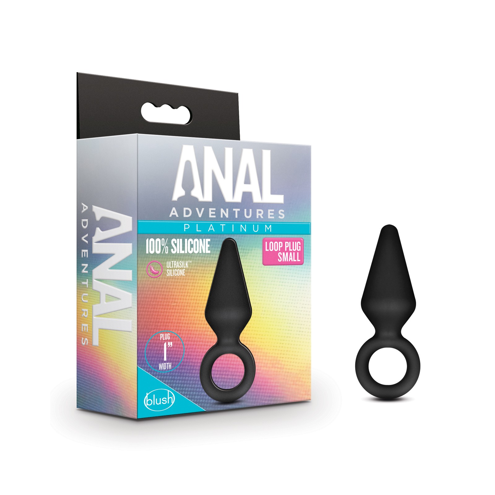 Plug Anal Platinum Silicone Loop de Blush Pequeño Negro