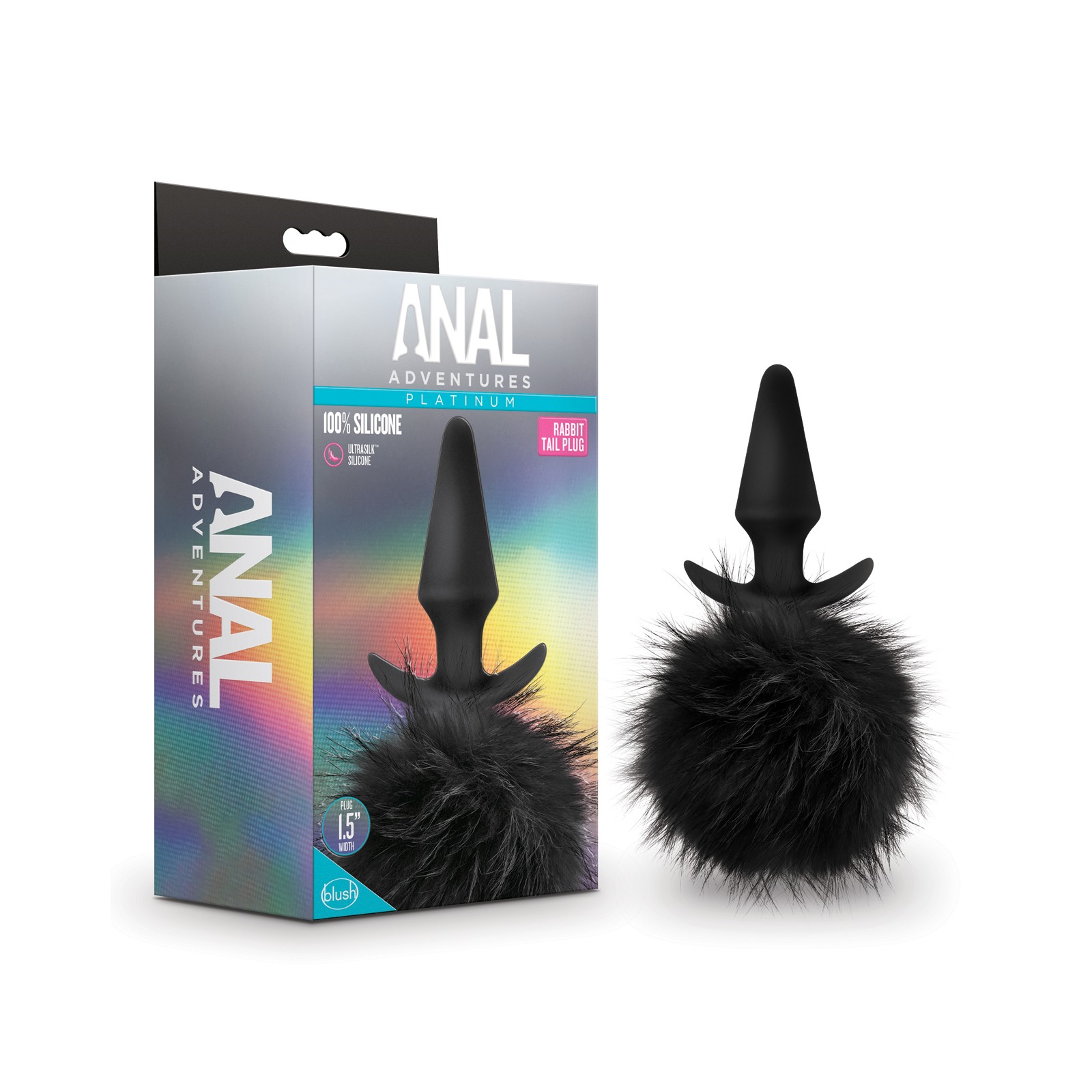 Blush Rabbit Tail Plug Black