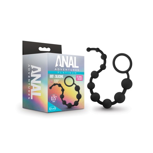 Blush Anal Adventures 10 Silicone Beads Black