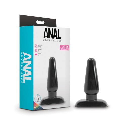 Plug Anal Básico Anal Adventures Mediano Negro