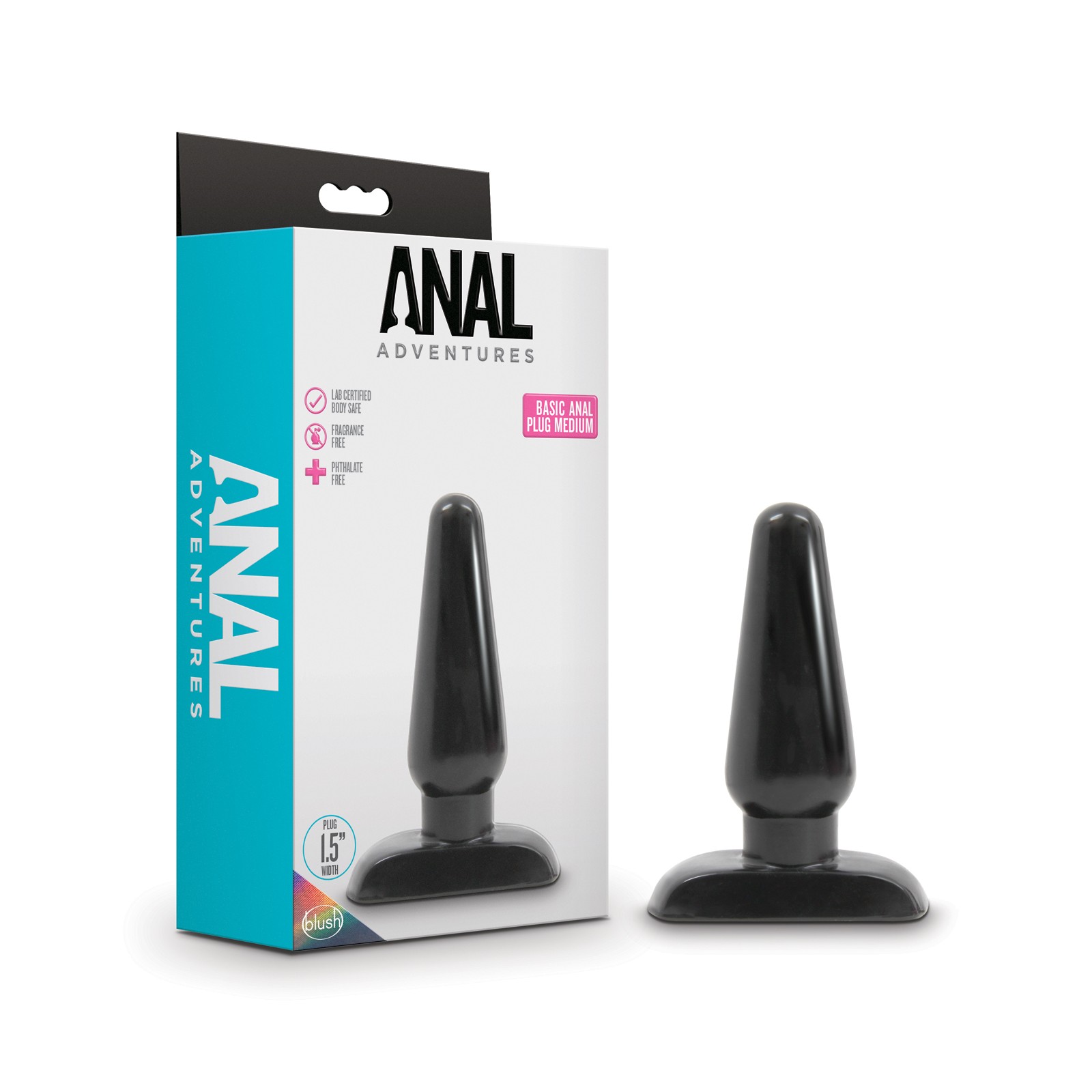 Plug Anal Básico Anal Adventures Mediano Negro