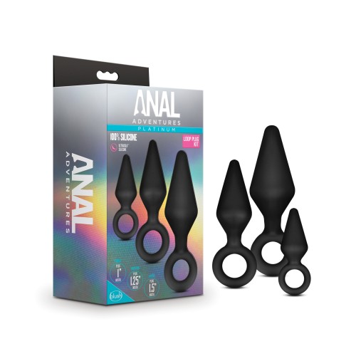 Kit de Plug Anal Blush Anal Adventures de Silicona Platinum