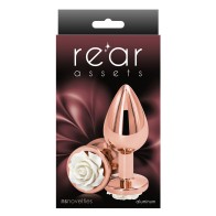 Rear Assets Medium White Rose Anal Toy