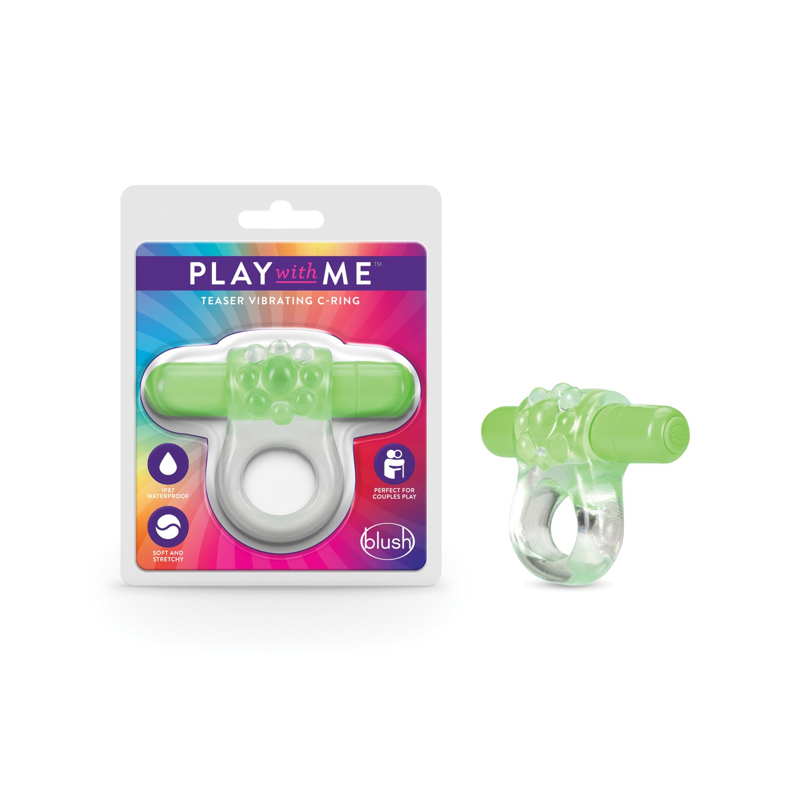 Blush Play Teaser Vibrating C Ring Green