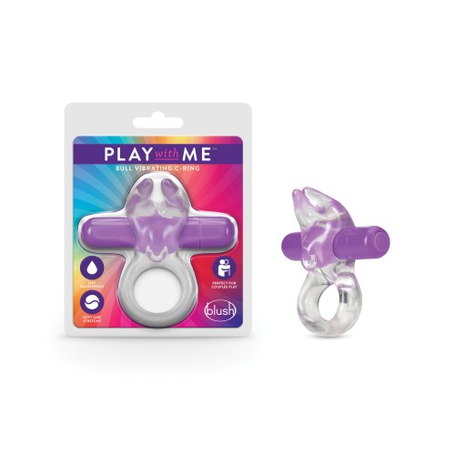 Blush Play with Me Bull Vibrating C Ring - Purple