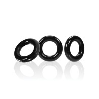 Oxballs Willy Rings - Negro (Pack de 3)