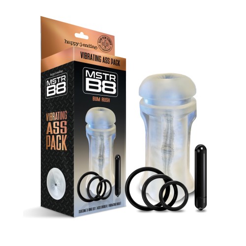 Kit MSTR B8 Bum Rush Vibrating Ass Pack Claro - Experiencia Única