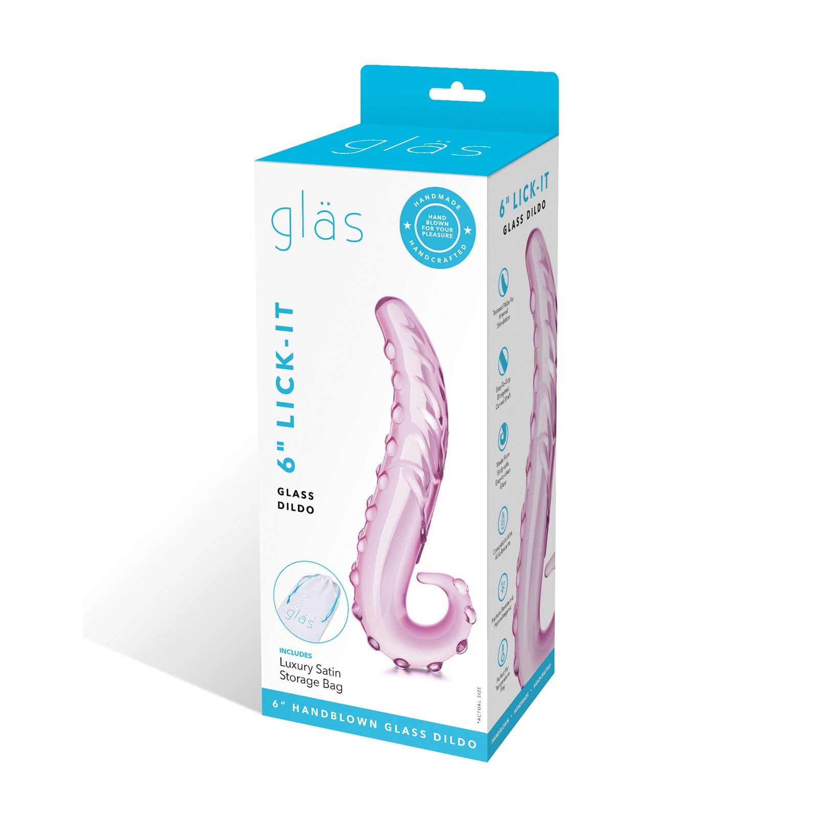 Glas 6 Inch Lick-it Glass Dildo for Ultimate Sensation