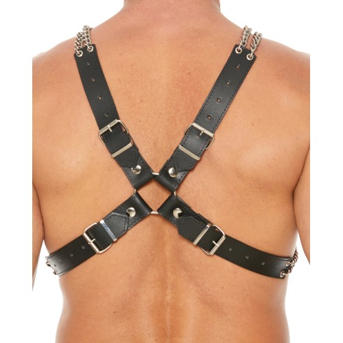 Shots Uomo Chain & Chain Harness - Black