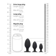 Shots Ouch Diamond Shape Butt Plug Set Black