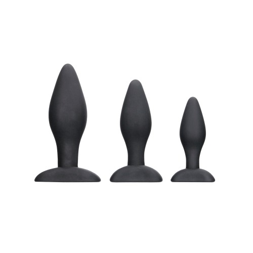 Shots Ouch Apex Butt Plug Set Black