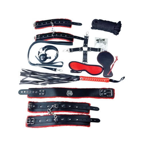 Plesur Deluxe Bondage Kit Black/Red