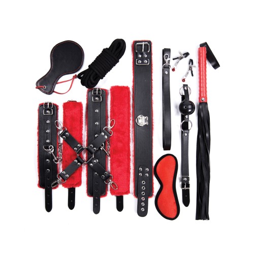 Plesur Deluxe Bondage Kit Black/Red