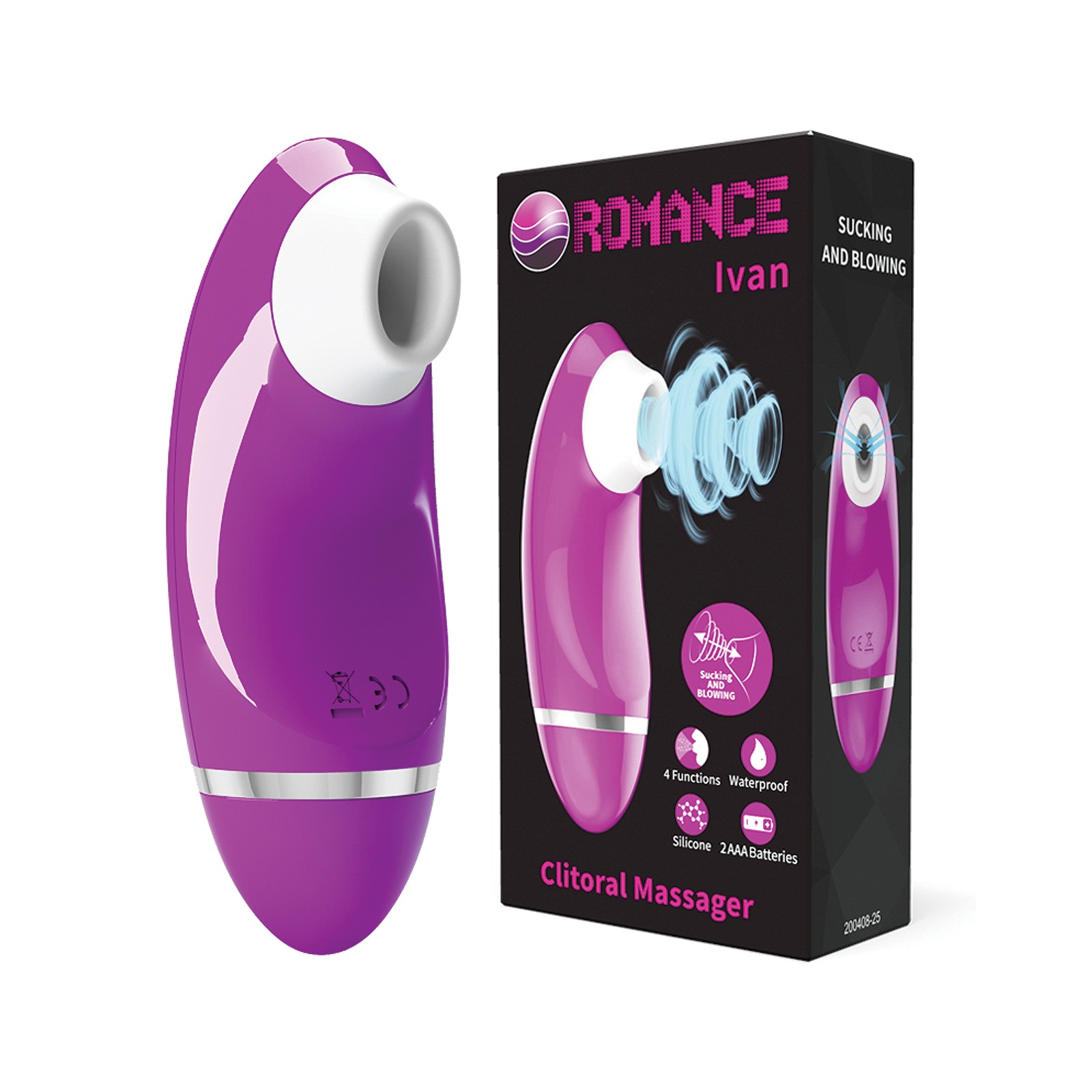 Pretty Love Romance Ivan Clitoral Massager - Fuchsia