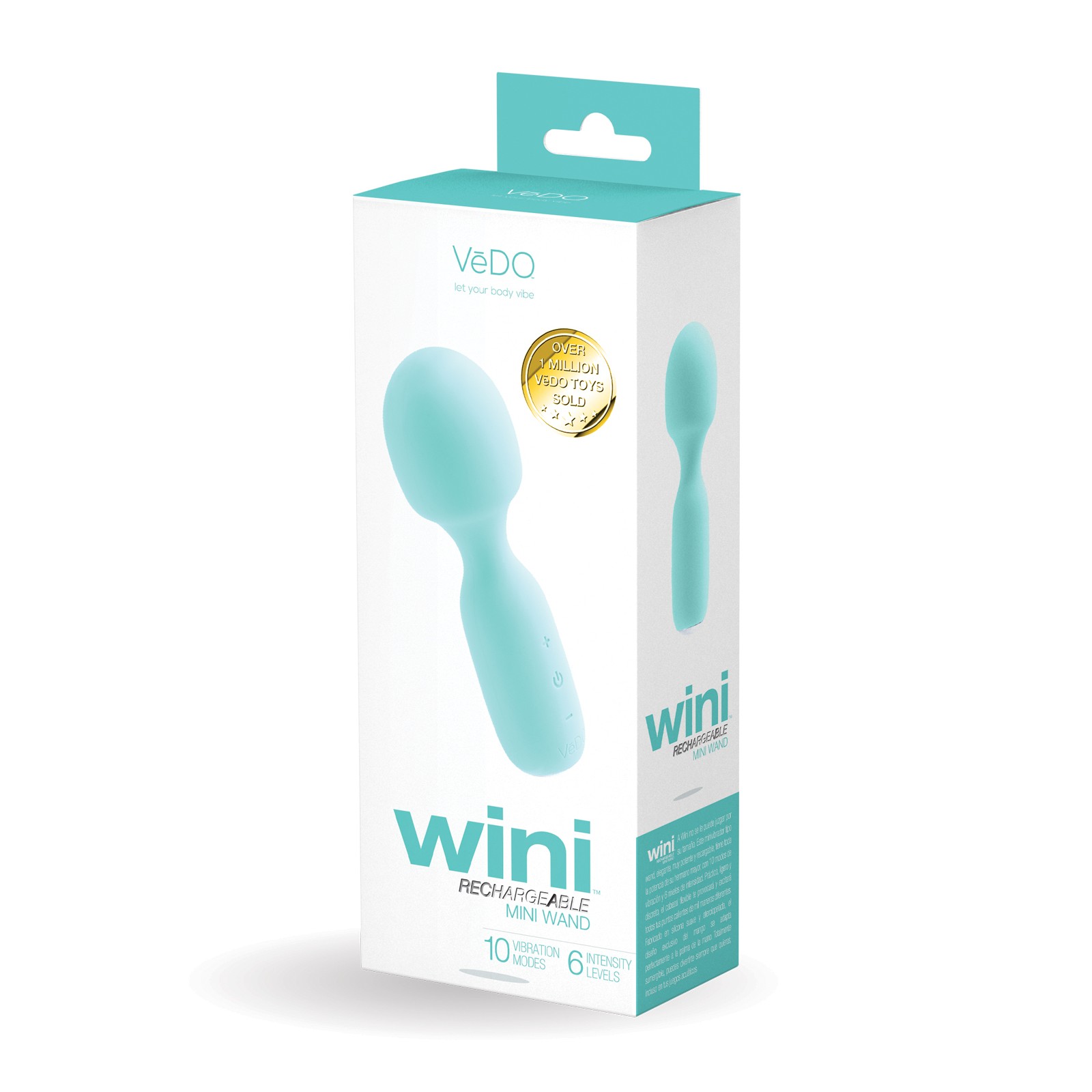 VeDO Wini Rechargeable Mini Wand Tease Me Turquoise