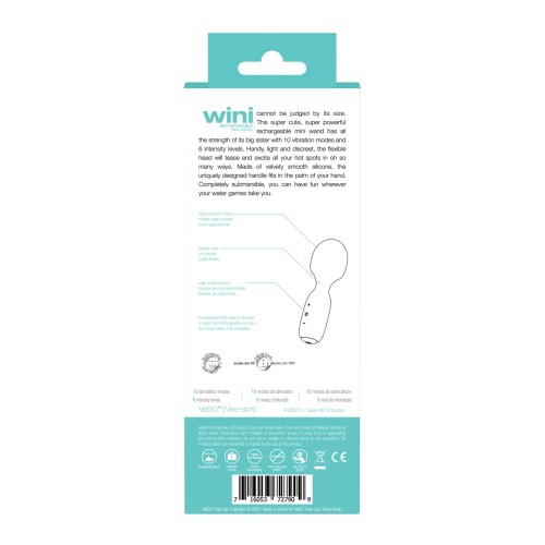 VeDO Wini Rechargeable Mini Wand Tease Me Turquoise