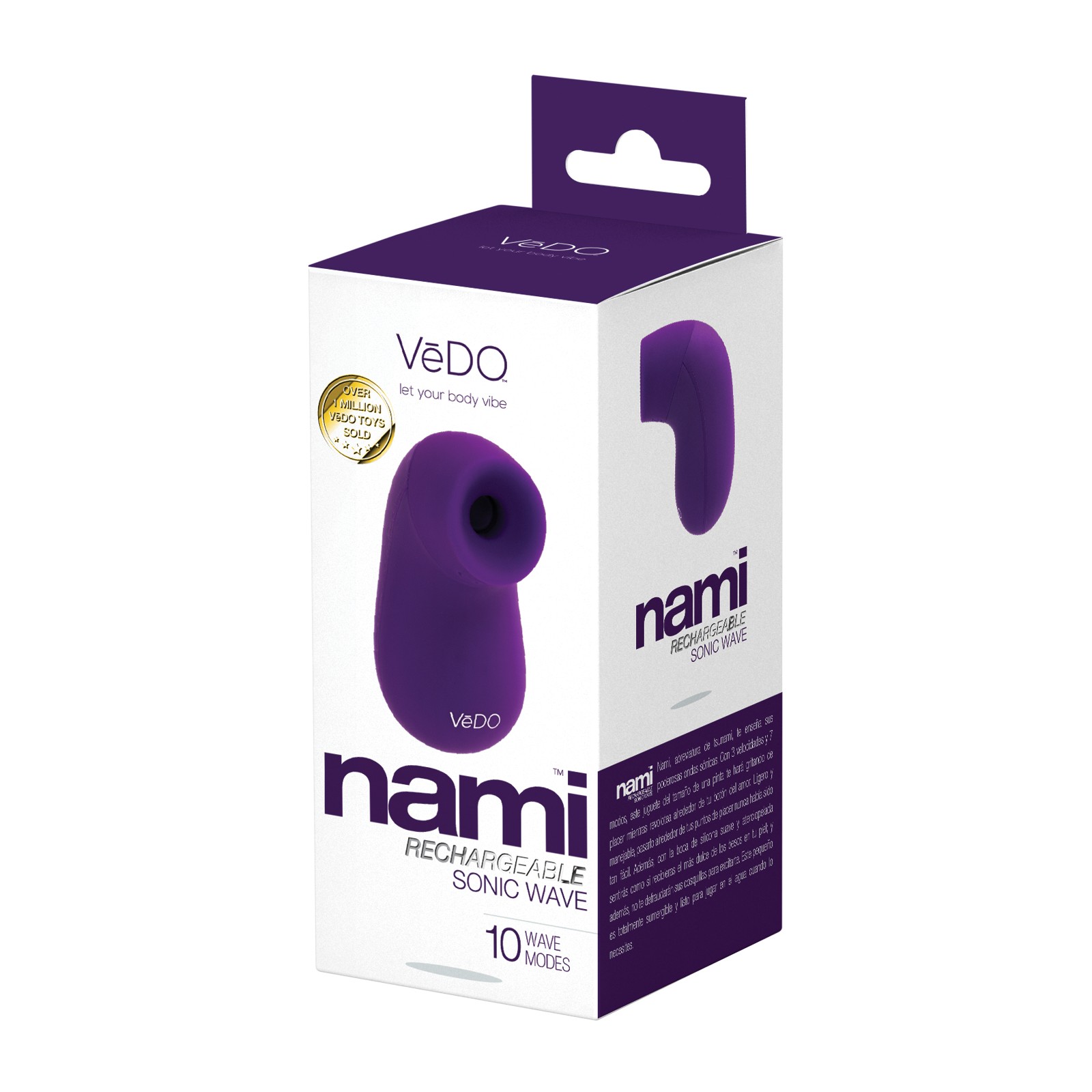 VeDO Nami Vibrador Sónico Recargable Púrpura Profundo