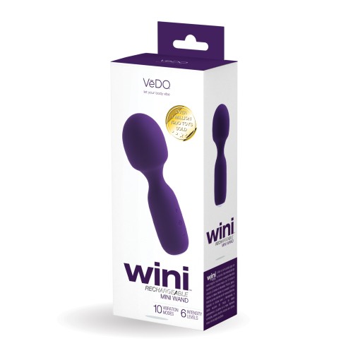 VeDO Wini Rechargeable Mini Wand - Deep Purple