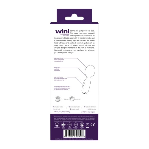 VeDO Wini Rechargeable Mini Wand - Deep Purple